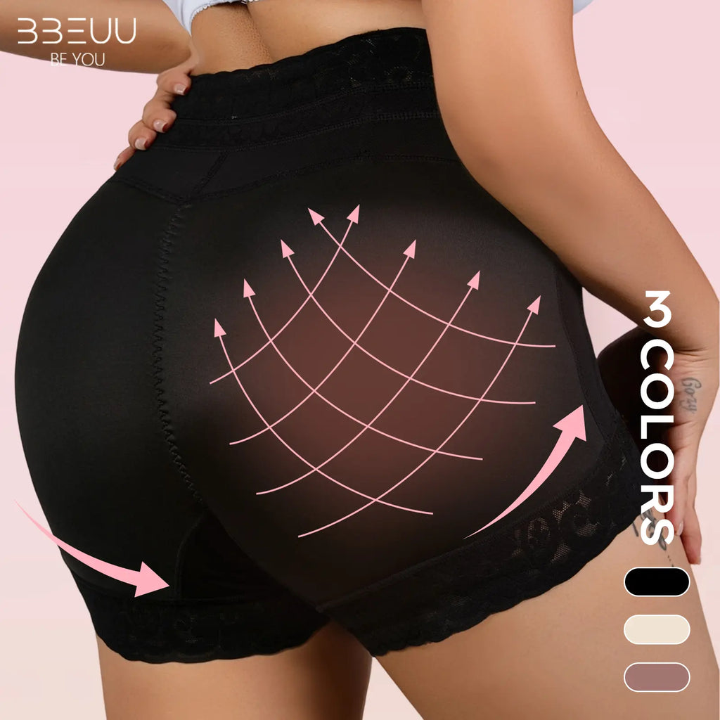 BBEUU Women'S High Waist Shapewear Panty (3Pcs) - Anti-Slip Silicone Band, Stretchy Breathable Seamless, Tummy Control Butt Lifting, Minimalist Basic Womenswear with Multi Colors for Everyday Confidence
