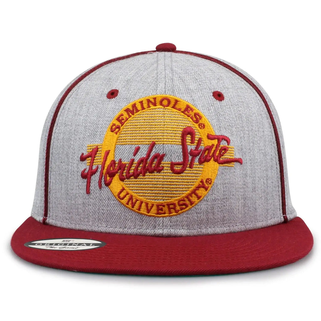 Vintage Wool NCAA Snapback Hat Collection Retro Circle Design College Hats Classic Collegiate Caps 90S Throwback Adjustable Flat Bill Wool Blend Snapbacks Embroidered University Hats the Game Retro Collection