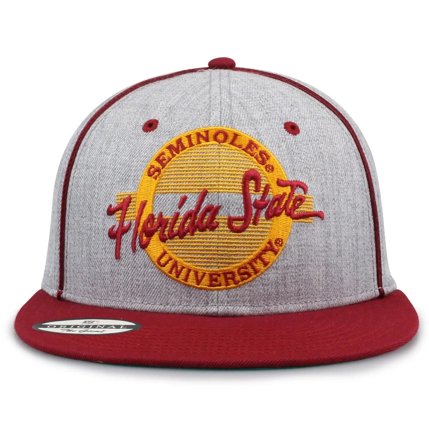 Vintage Wool NCAA Snapback Hat Collection Retro Circle Design College Hats Classic Collegiate Caps 90S Throwback Adjustable Flat Bill Wool Blend Snapbacks Embroidered University Hats the Game Retro Collection