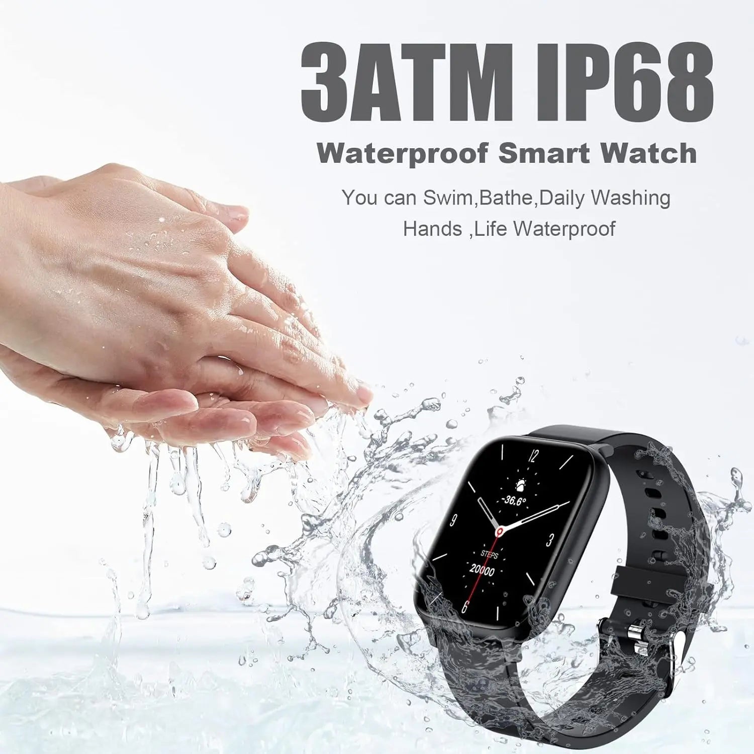 Smart Watch for Men & Women, 1.83" Touch Screen Bluetooth Watch with Notifications & Daily Activity Tracking, Comfortable Strap, Compatible with Iphone & Android