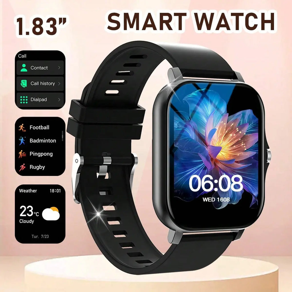 Smart Watch for Men & Women, 1.83" Touch Screen Bluetooth Watch with Notifications & Daily Activity Tracking, Comfortable Strap, Compatible with Iphone & Android